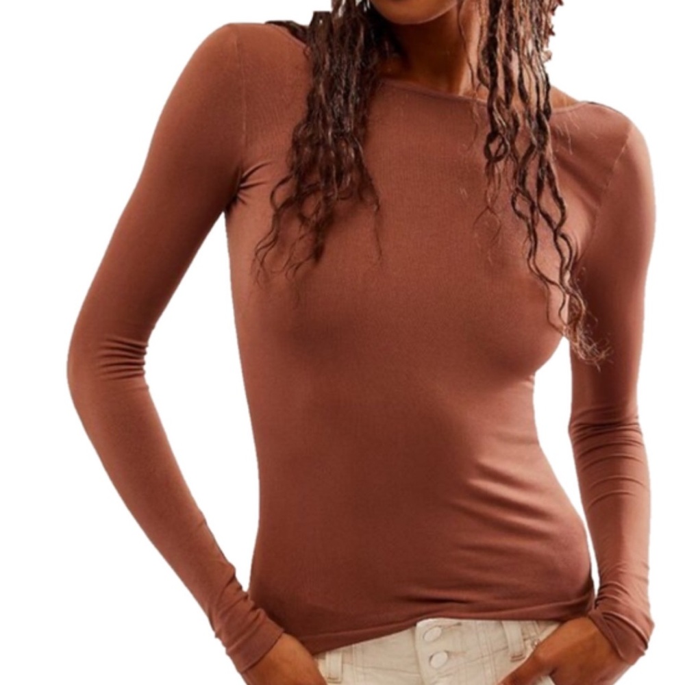 Free People | Low Back Seamless Long Sleeve | Women’s Basic Long Sleeve | Nwt